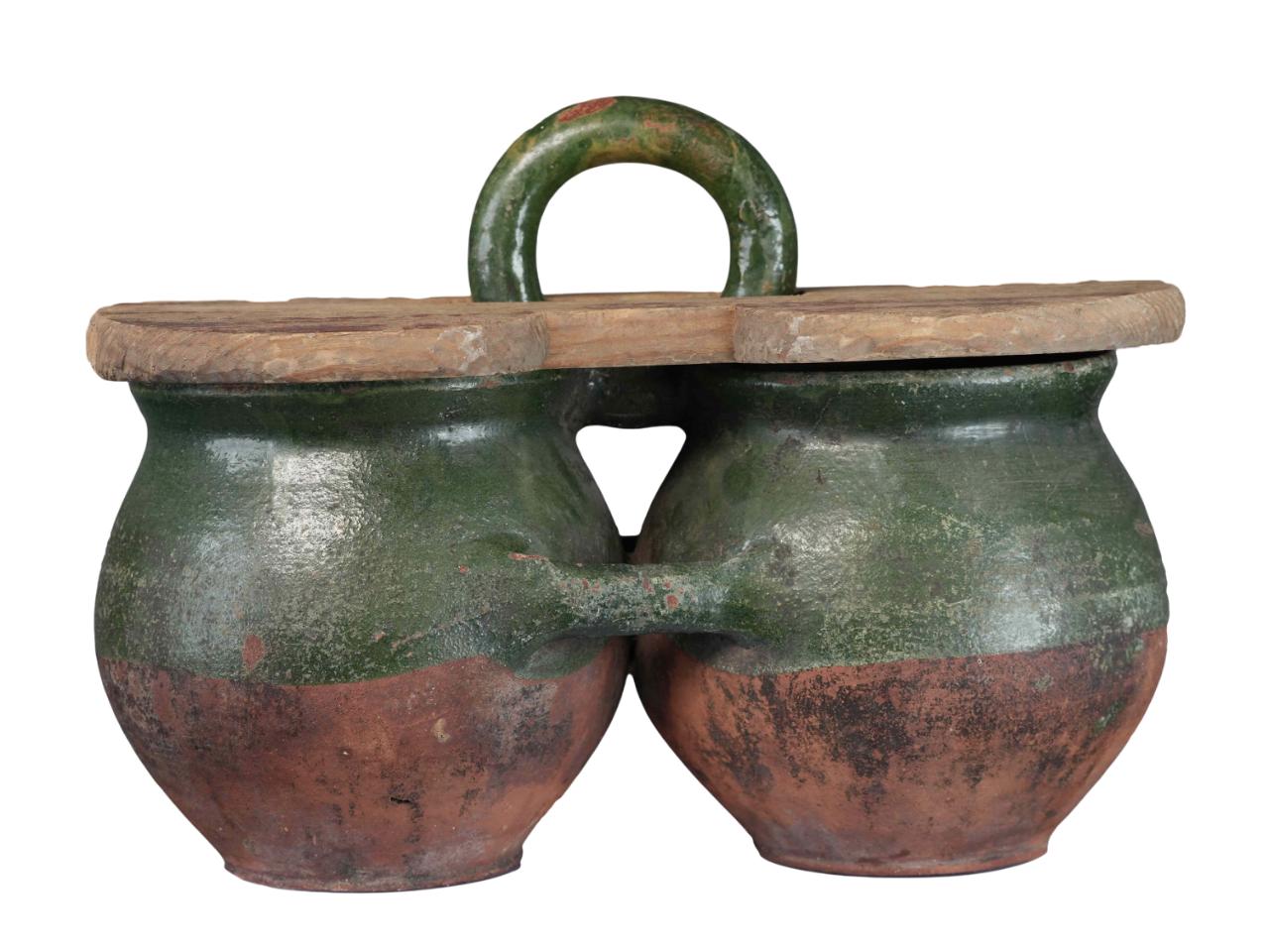 Twin clay pots