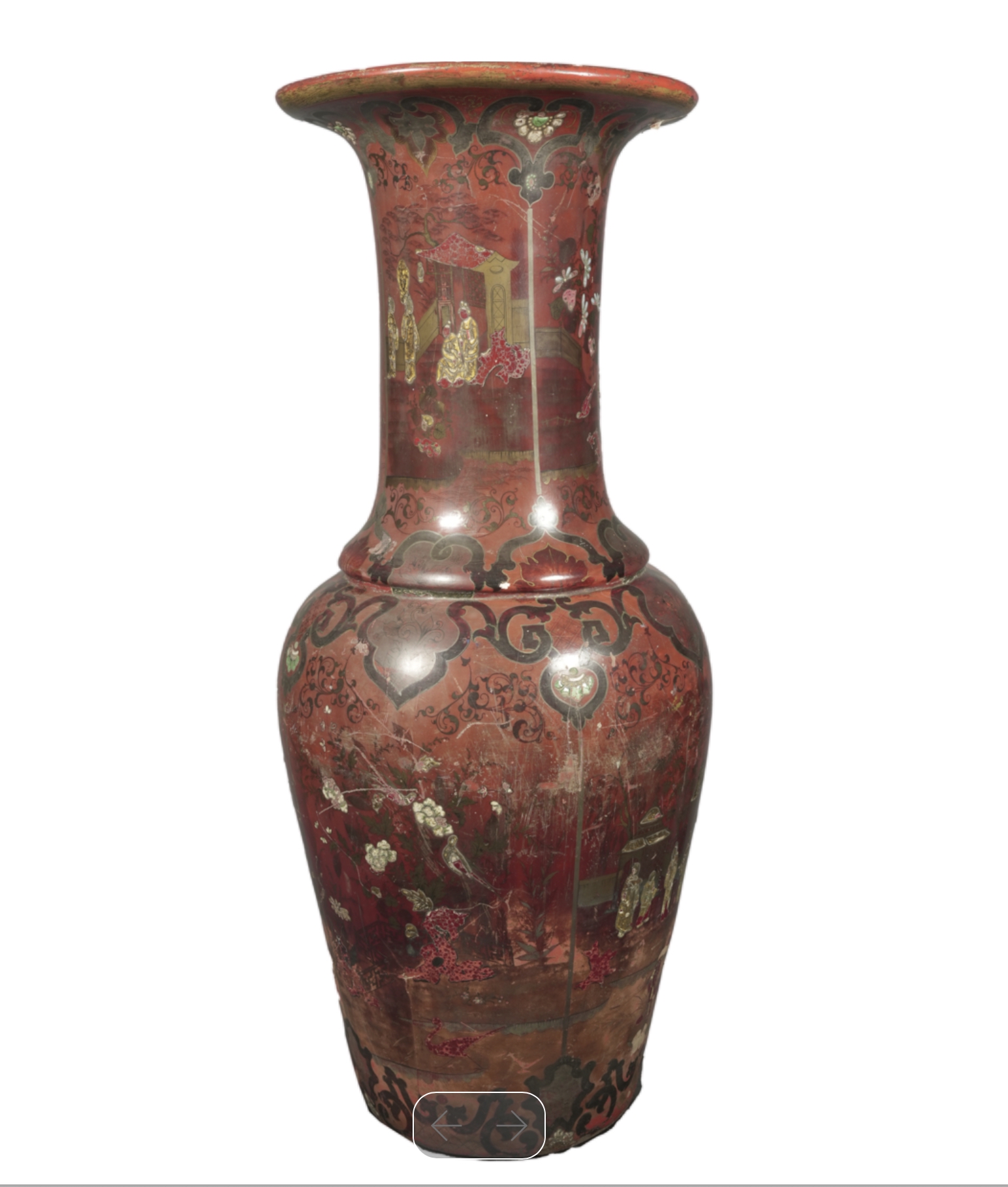 Chinese vase, 16th century. from the estate of D. Troshchynsky. 118x45 cm.